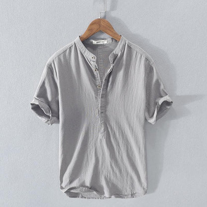 Comfortable Mens Short Sleeve Henley Shirt