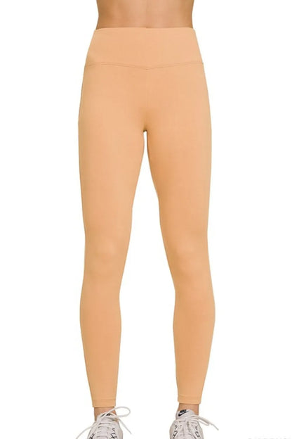 Comfortable High Waist Microfiber Leggings - EasyApparels
