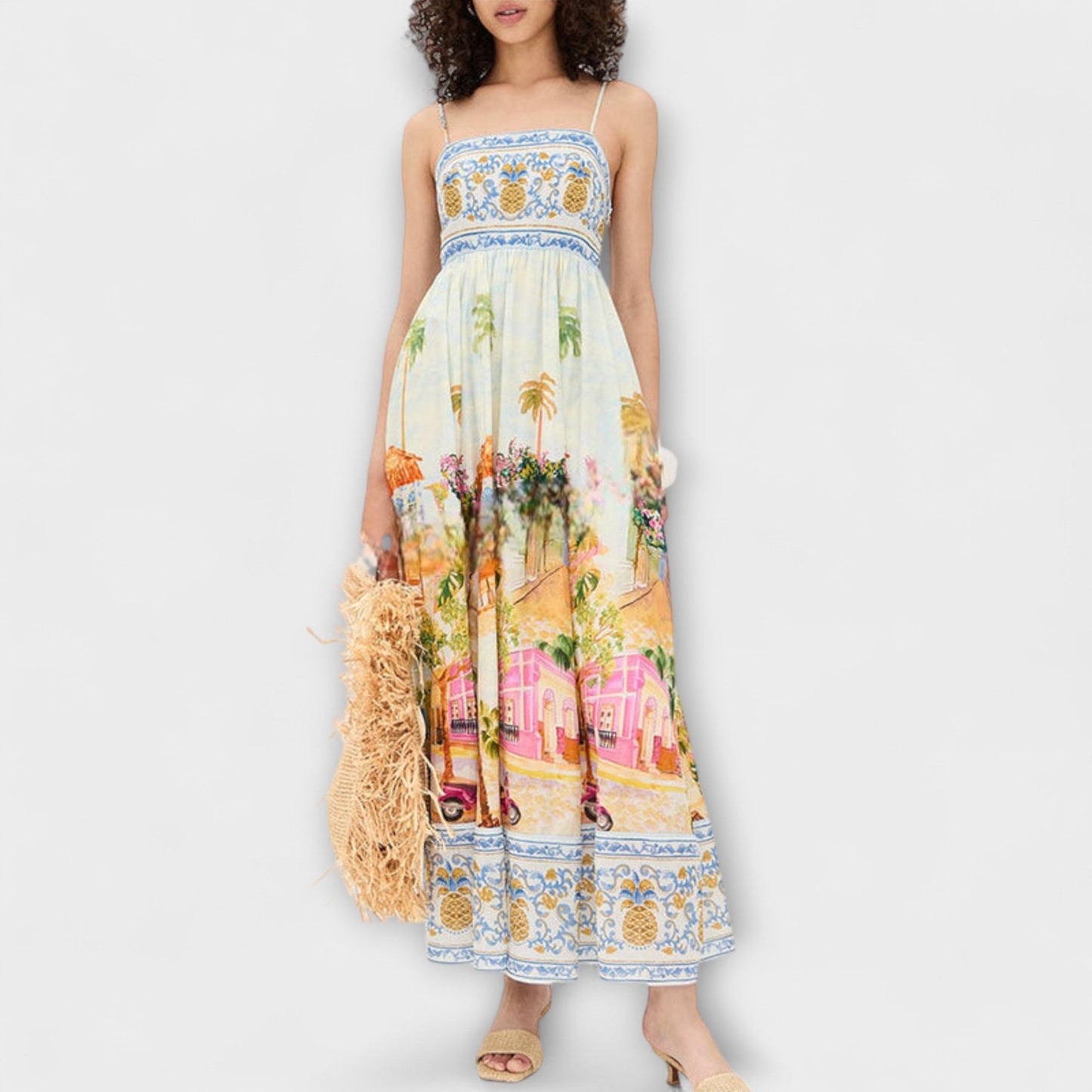 Vibrant Colorful Maxi Dress for Women Summer