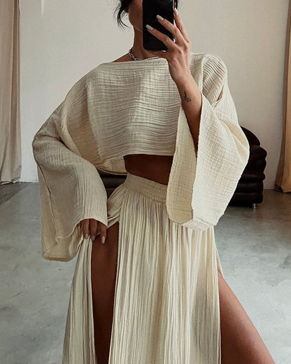 Lightweight Cotton Two-Piece Outfit
