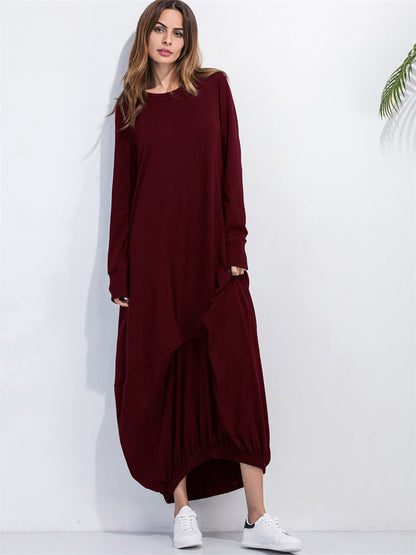 Comfortable Oversized Crew Neck Sweat Dress