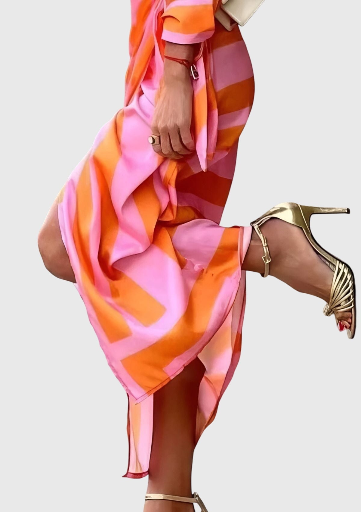 Chic Floral Wrap Around Dress