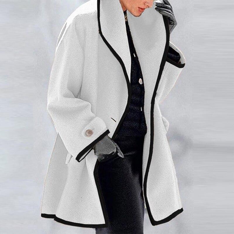 Warm Oversized Women's Long Wool Coat