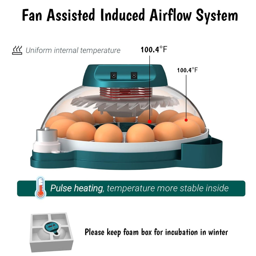 Digital Egg Incubator with Auto Humidity Setter