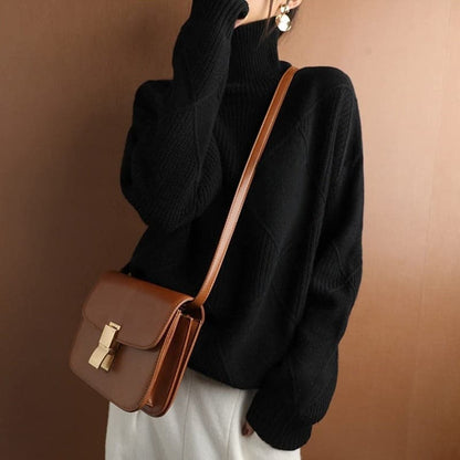 Cozy Women's Diamond Knit Sweater
