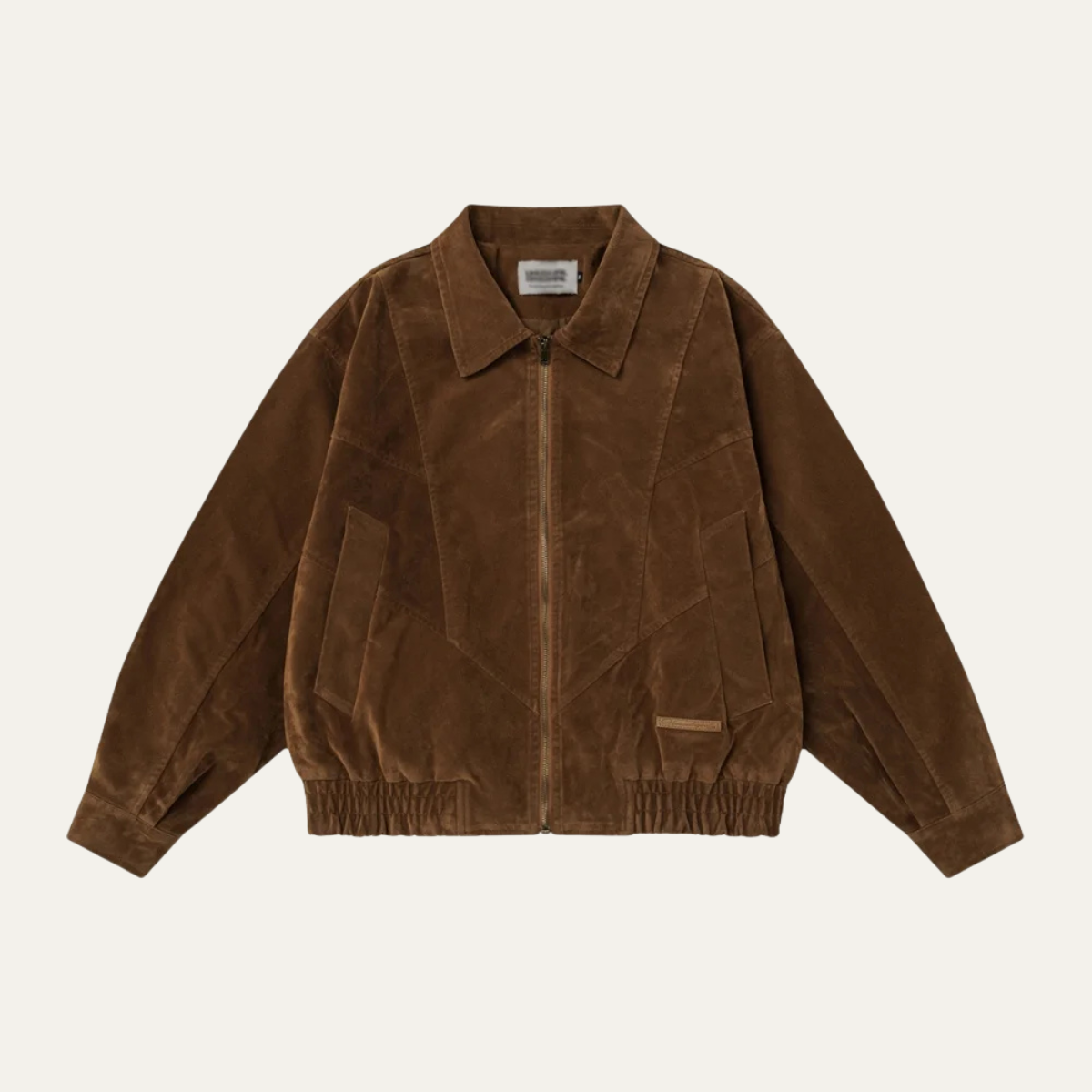 Classic Men's Suede Zipper Bomber Jacket - Vossary