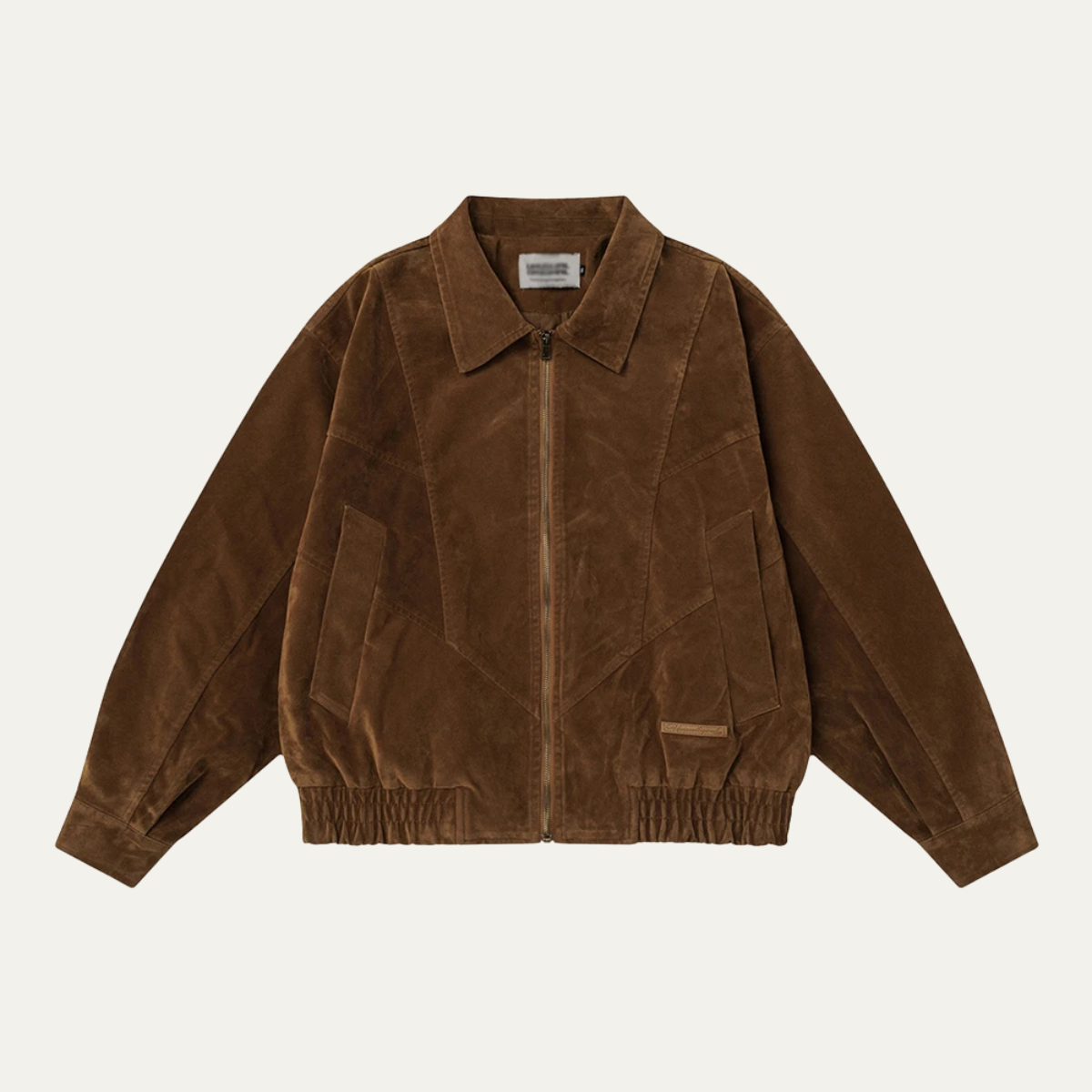 Classic Men's Suede Zipper Bomber Jacket