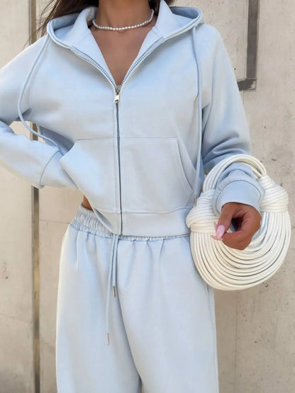 Comfortable Hooded Sweat Suit Set