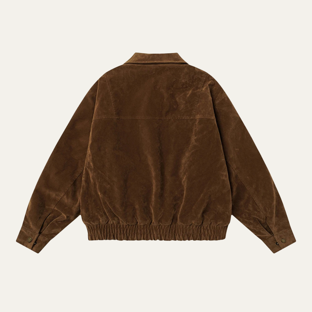 Classic Men's Suede Zipper Bomber Jacket