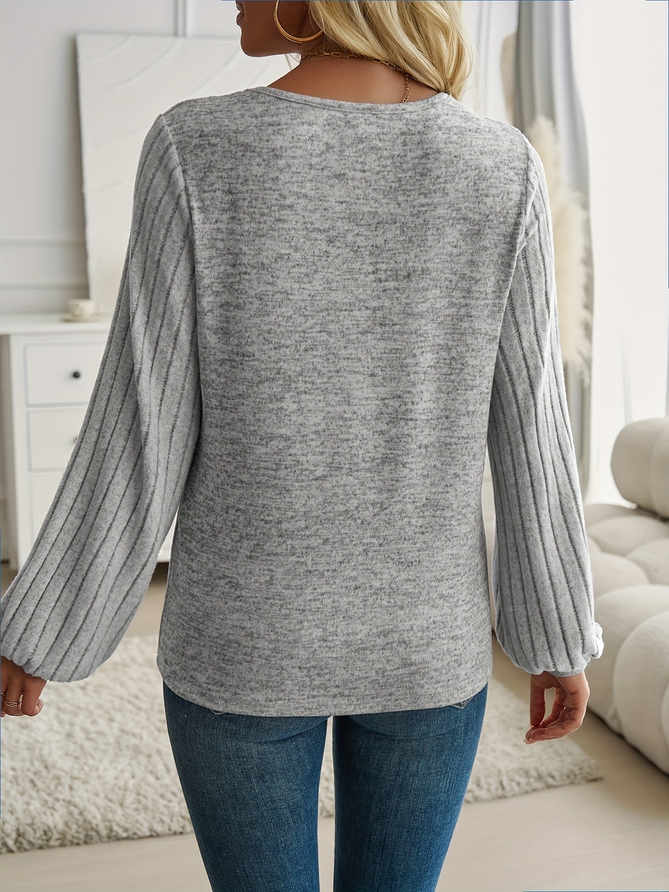 Classic Long Sleeve Knit Sweater
