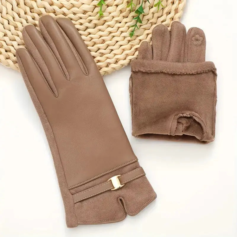 Waterproof Insulated Leather Gloves - EasyApparels