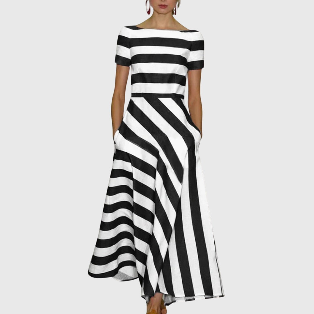 Classic Vertical Stripe Dress