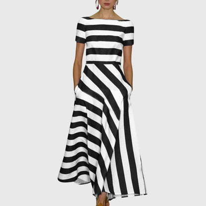 Classic Vertical Stripe Dress