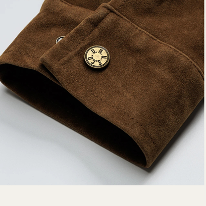 Classic Men's Suede Zipper Bomber Jacket
