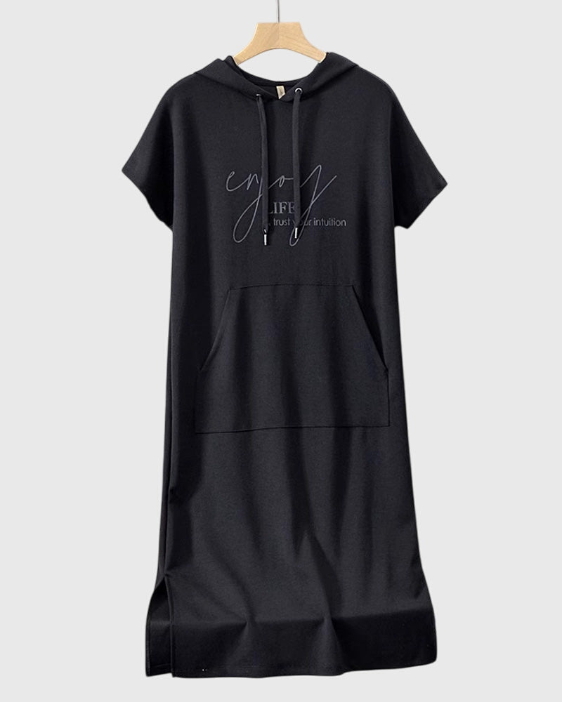 Comfortable Hooded Sweat Dress