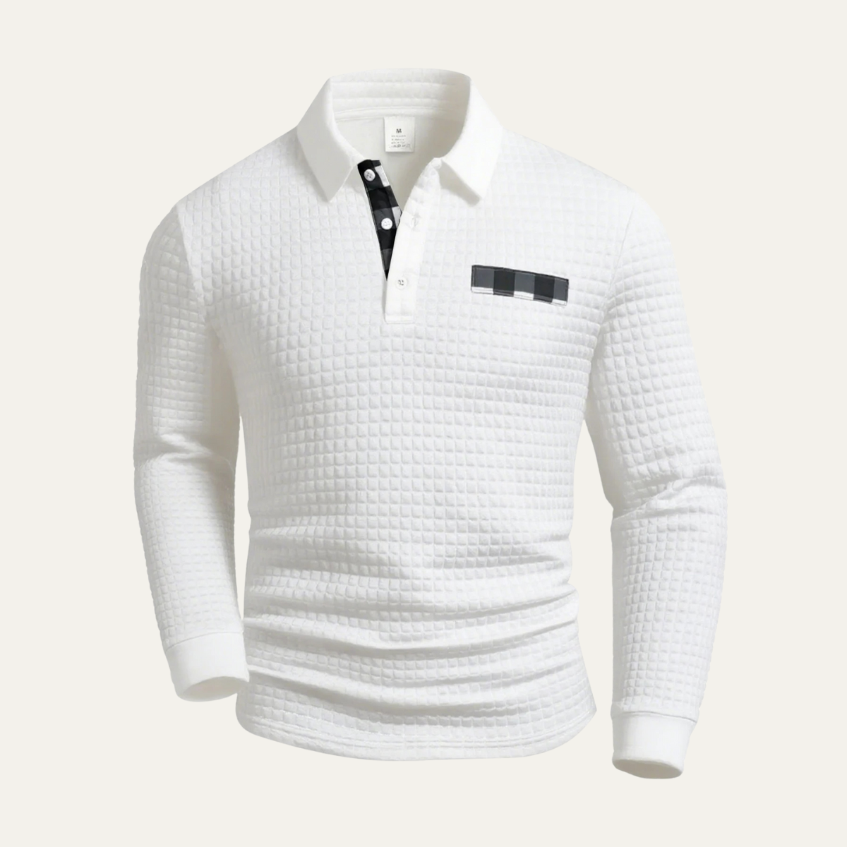 Rugged Plaid Crew Neck Button Men's Sweater - Vossary