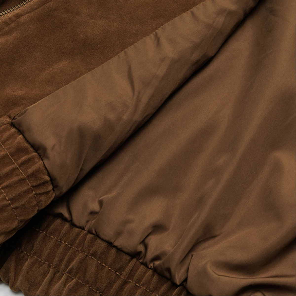 Classic Men's Suede Zipper Bomber Jacket