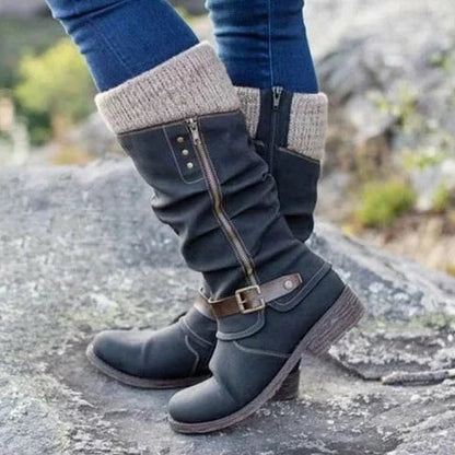 Soft Suede Women's Knee High Winter Boots