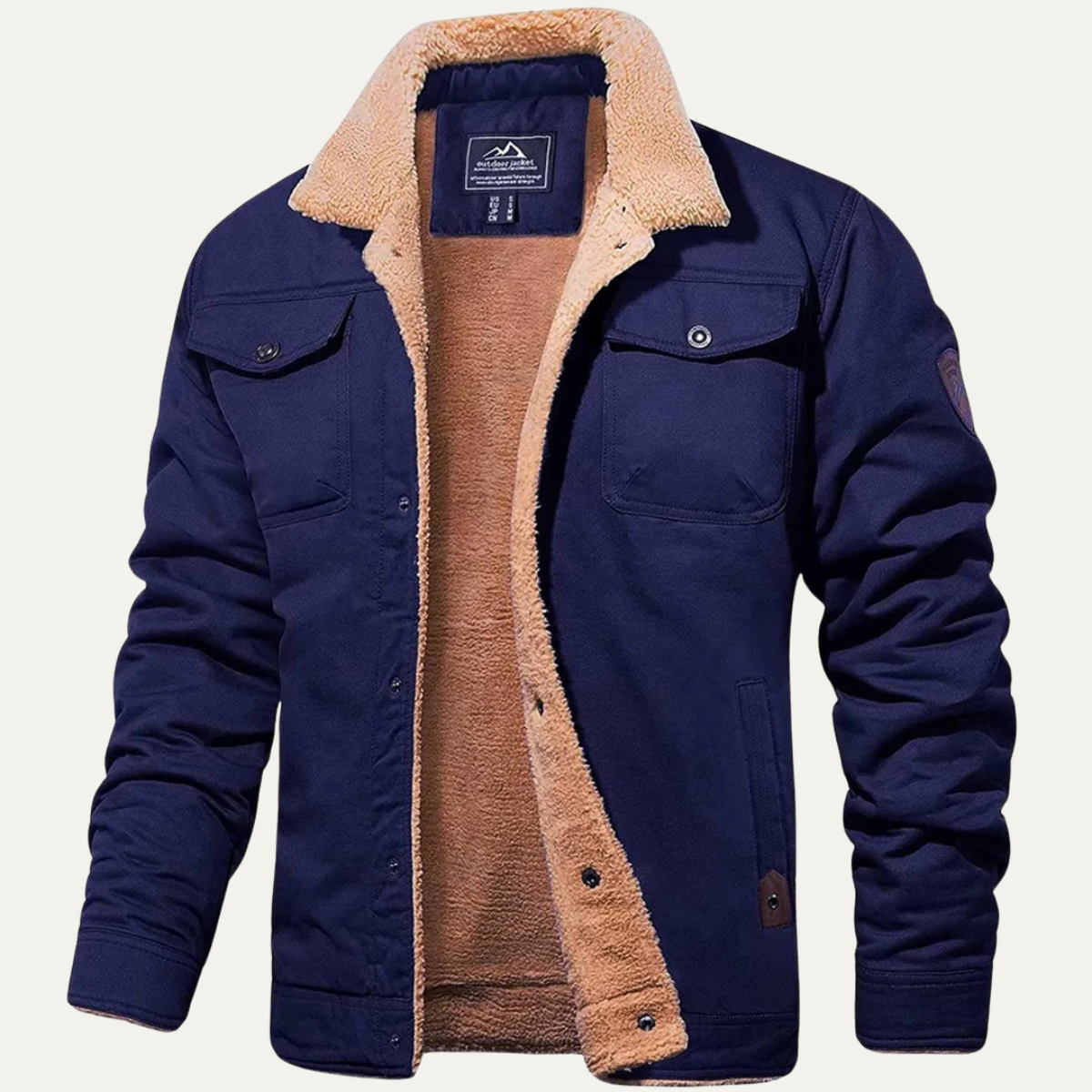 Thermal Insulated Mens Fleece Lined Winter Jacket