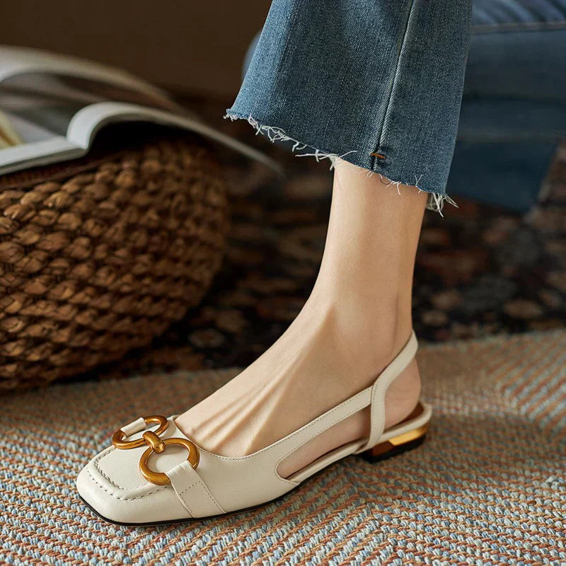 Comfortable Slip On Slingback Flat Shoes