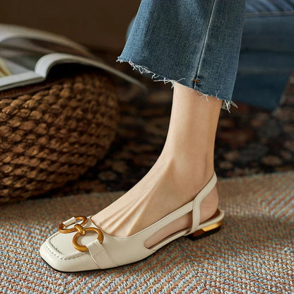 Comfortable Slip On Slingback Flat Shoes