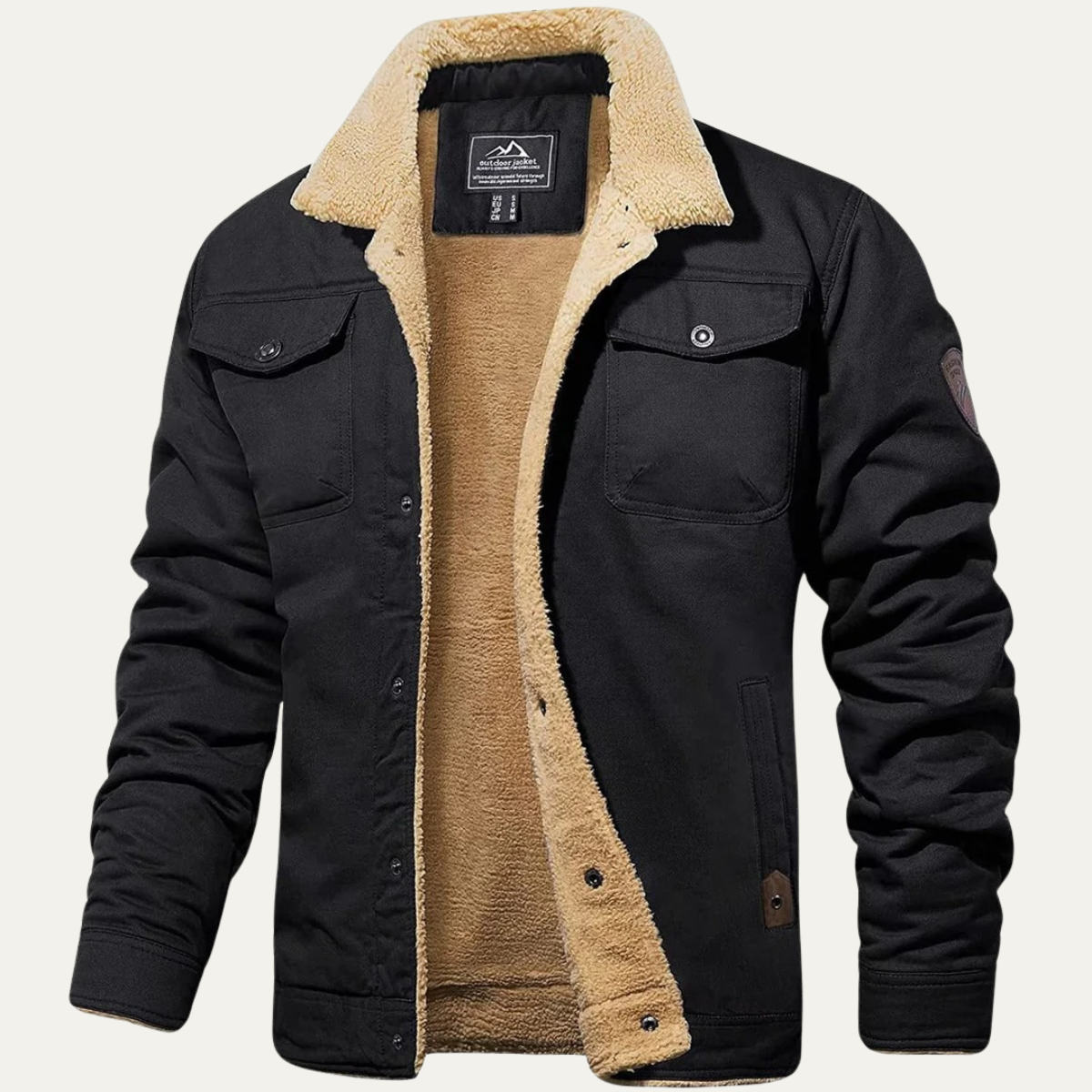 Thermal Insulated Mens Fleece Lined Winter Jacket