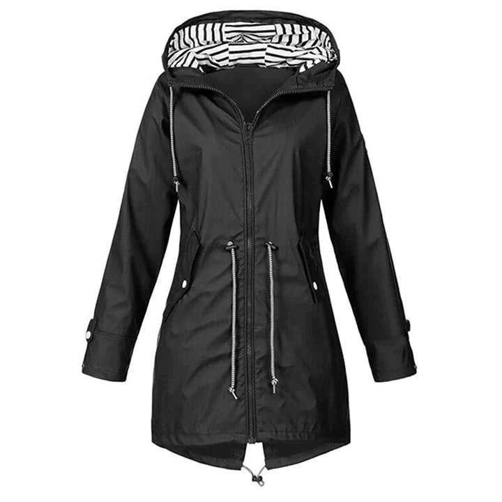 Waterproof Women's Hooded Rain Jacket - EasyApparels