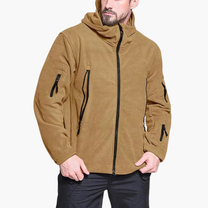 Men's Padded Hooded Jacket with Extra Pockets