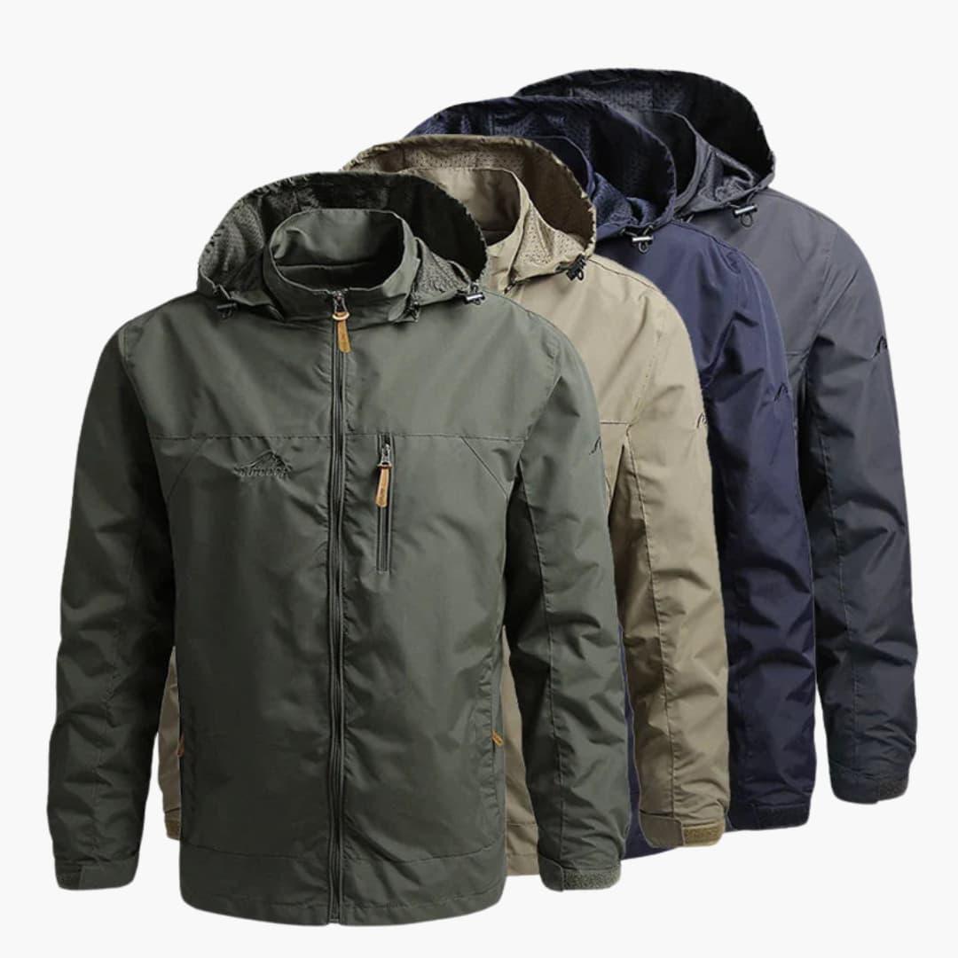 Waterproof Zip Up Mens Parka Jacket with Pockets