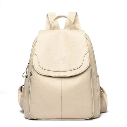 Classic Ladies Leather Rucksack Bag - Vossary