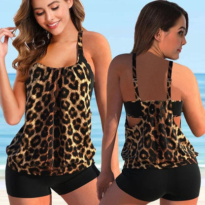 Colorful Flower Pattern Swimwear Set