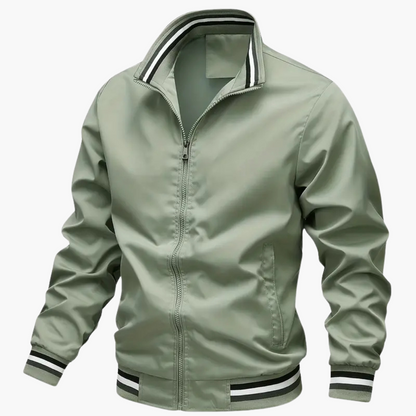 Men's Zip Up Ribbed Detail Jacket