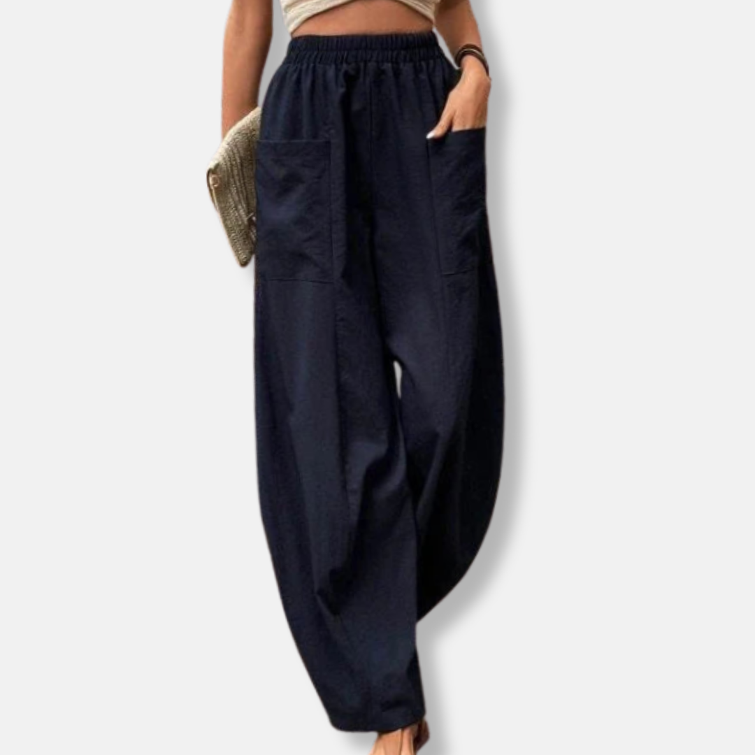 Comfortable Cotton Wide Leg Harem Pants