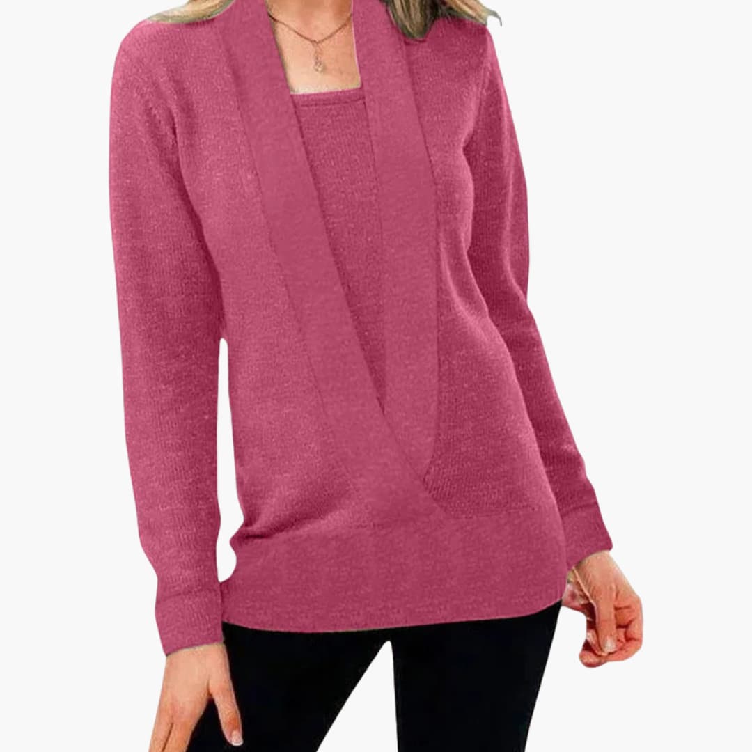 Ladies' Crew Neck Warm Winter Sweater - Vossary