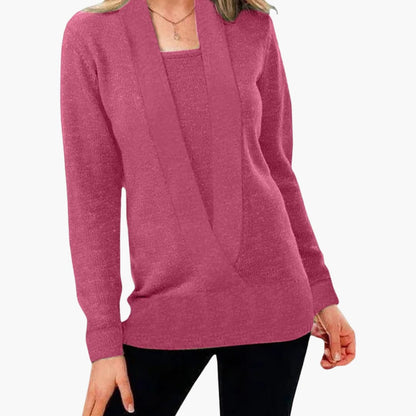 Ladies' Crew Neck Warm Winter Sweater - Vossary