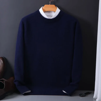 Luxurious Men's Cashmere Crew Neck Pullover Sweater