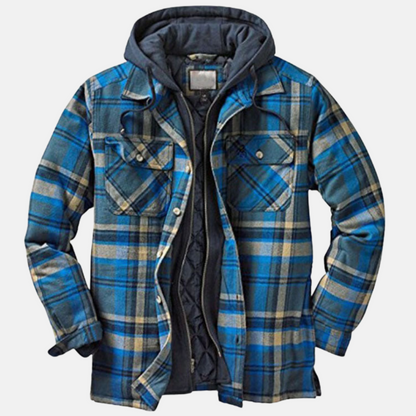 Warm Plaid Shirt Jacket for Men