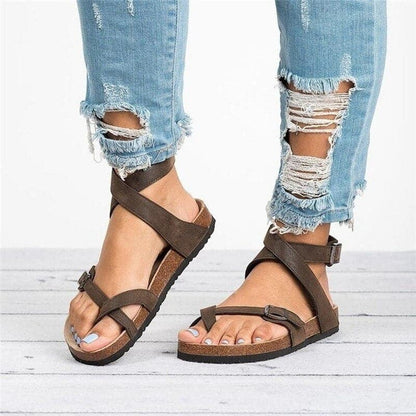 Comfortable Flat Sandals with Adjustable Straps - EasyApparels
