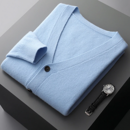 Classic Button Front Men's Cardigan Sweater