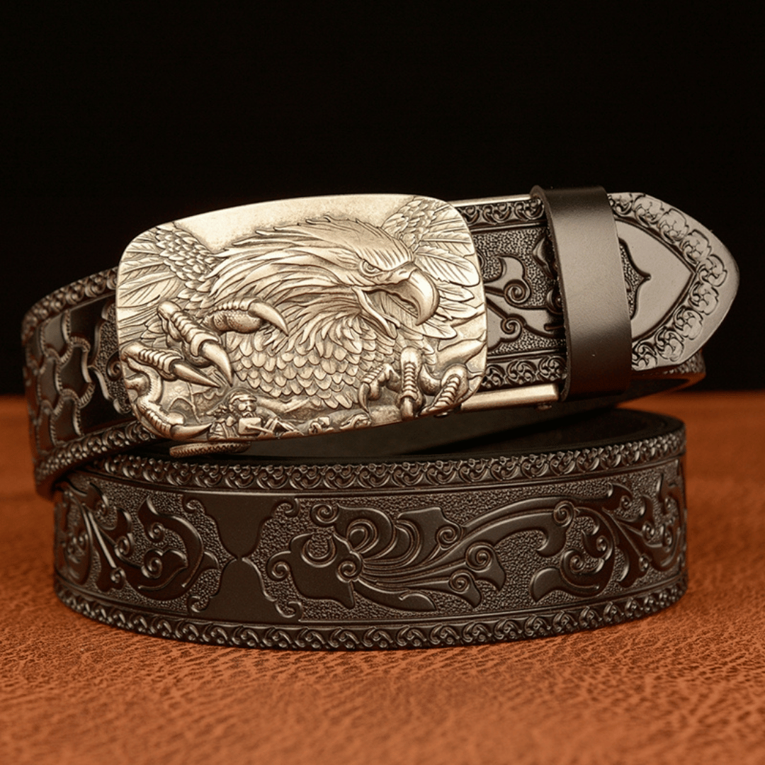 Heroic Emblem Leather Belt