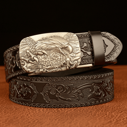 Heroic Emblem Leather Belt