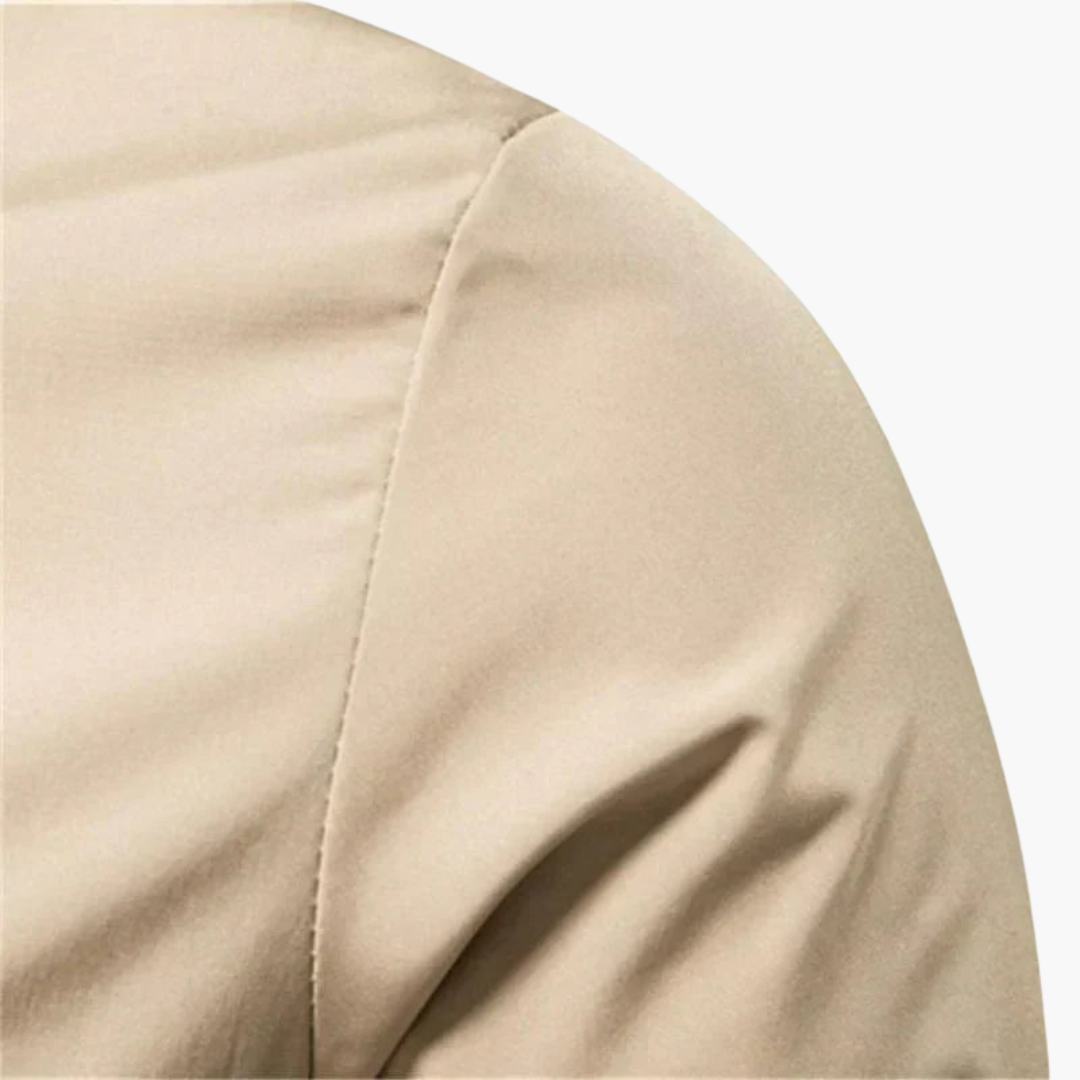 Men's Zip Up Flight Jacket with Ribbed Sleeves