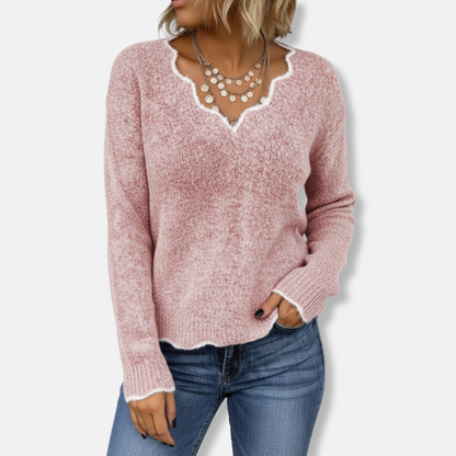 Cozy Women's Wool Crew Neck Sweater