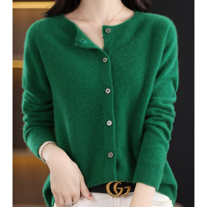 Cozy Women's Crew Neck Wool Blend Sweater