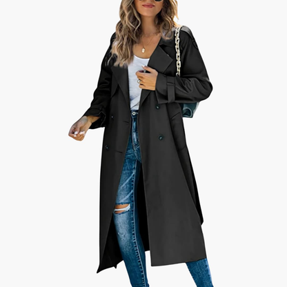 Classic Ladies Long Button Coat