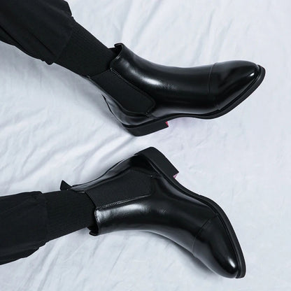 Classic Leather Ankle Boots for Men