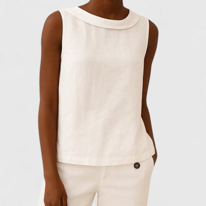 Classic Women's Blouse With Rolled Collar