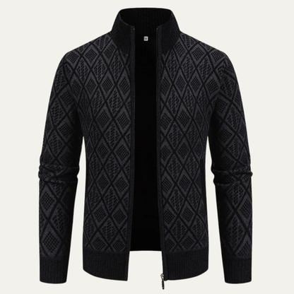 Stylish Men's Diamond Knit Blazer Jacket