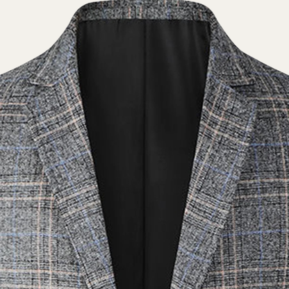 Stylish Men's Checked Slim Fit Blazer Jacket