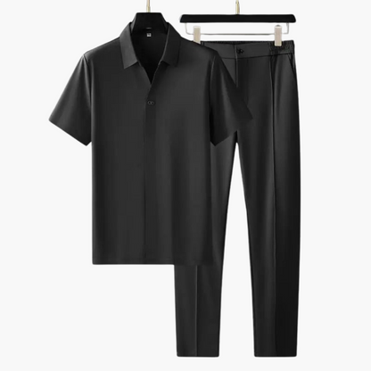 Casual Mens Two Piece Short Sleeve Suit